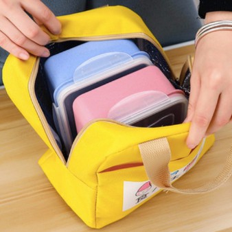 Túi đựng cơm lớp lót nhôm giữ nhiệt phong cách Nhật Bản (size 21x12x19cm)