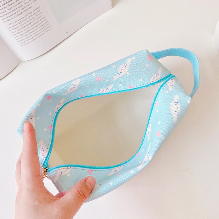 Túi đựng mỹ phẩm da PU 21cm họa tiết hoạt hình dễ thương