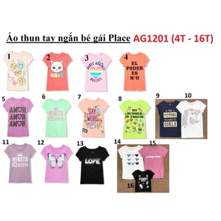 Áo thun place bé gái 4t đến 14t