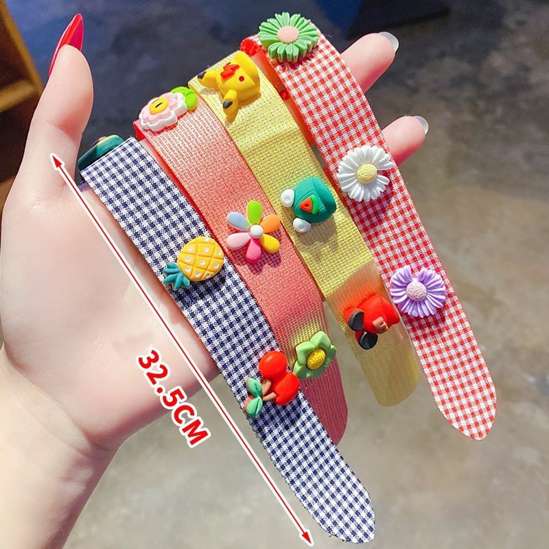 Băng Đô Cài Tóc Nén Khí Chống Trượt Họa Tiết Hoạt Hình Dễ Thương Thời Trang Mùa Hè Cho Bé Gái