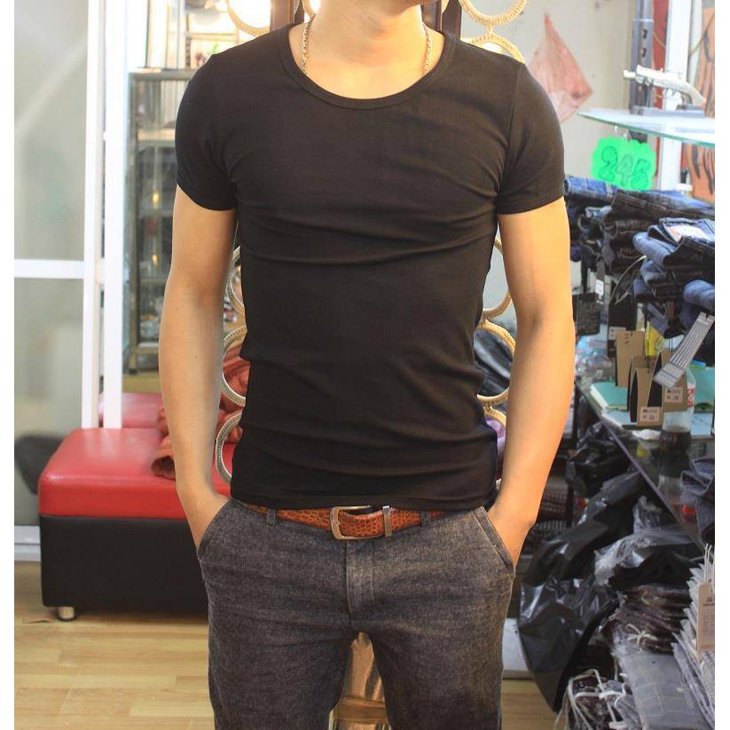 Áo Cộc Tay Nam Trắng Chất Mát Dáng Hàn Quốc | BigBuy360 - bigbuy360.vn