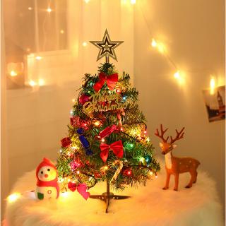 Gói cây thông Noel 50 cm với đèn trang trí Giáng sinh Máy tính để bàn Mini Christmas Tree