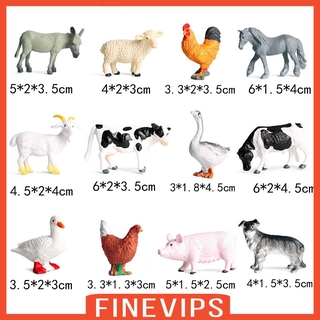 Set 12 Mô Hình Đồ Chơi động vật Trong Nông Trại chân thực