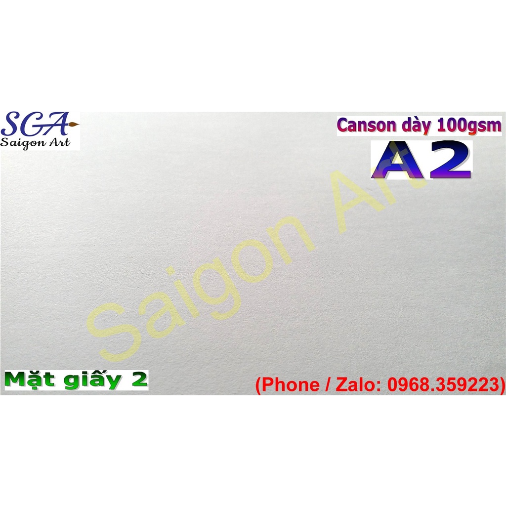 10 tờ giấy vẽ canson khổ A2 dày 100gsm