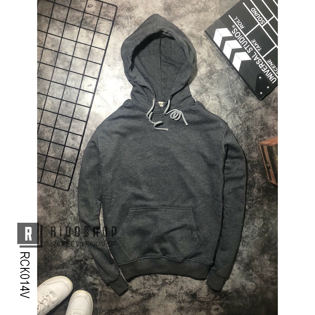 Áo khoác nam hoodie có nón cực đẹp trơn mới RCK014V