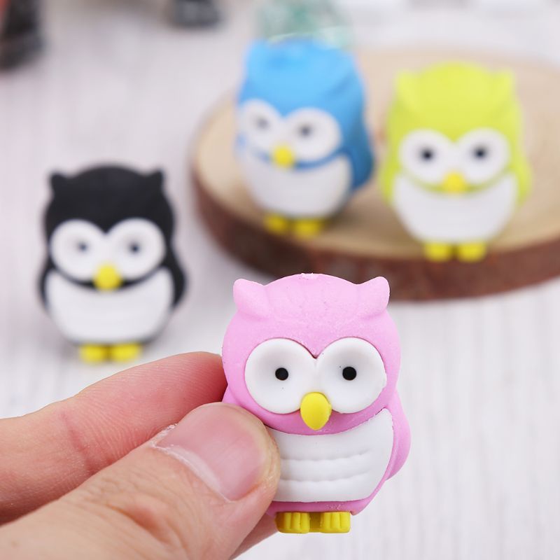 Cục Tẩy Hình Chim Cú 3D Xinh Xắn Dành Cho Bé