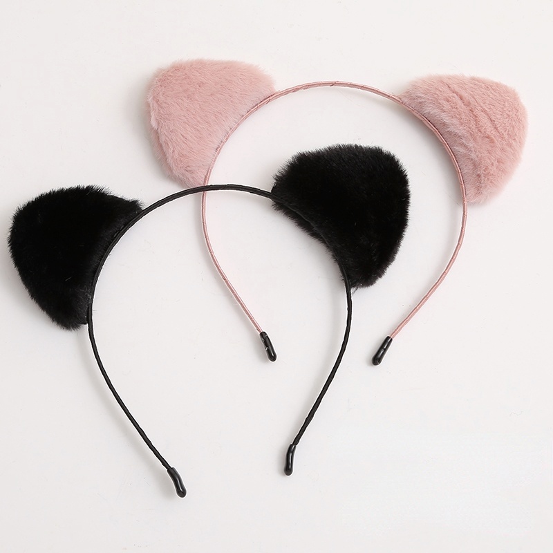 Băng đô cài tóc thiết kế tai mèo phong cách Hàn Quốc 2021 đáng yêu thời trang