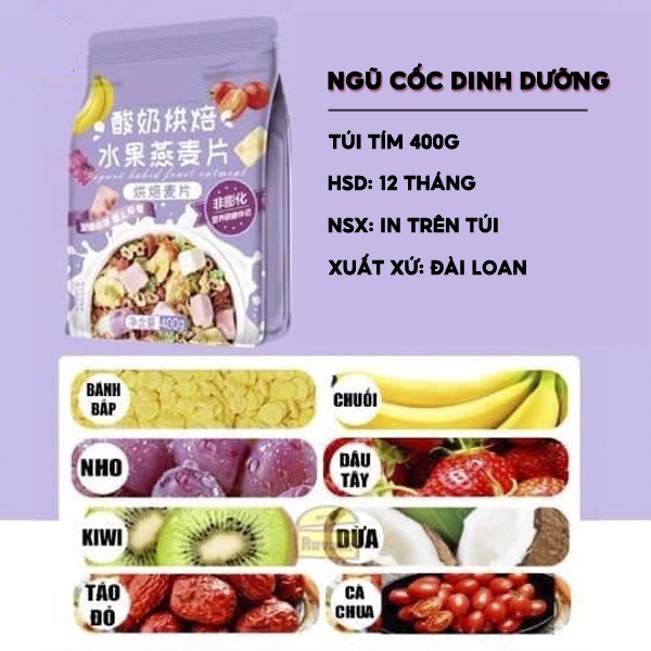 Ngũ Cốc Sữa Chua Dinh Dưỡng Giảm Cân, Dòng Ngũ Cốc Yến Mạch Trái Cây Sấy Các Loại Hạt Ăn Kiêng, Mẹ Bầu Chất Lượng