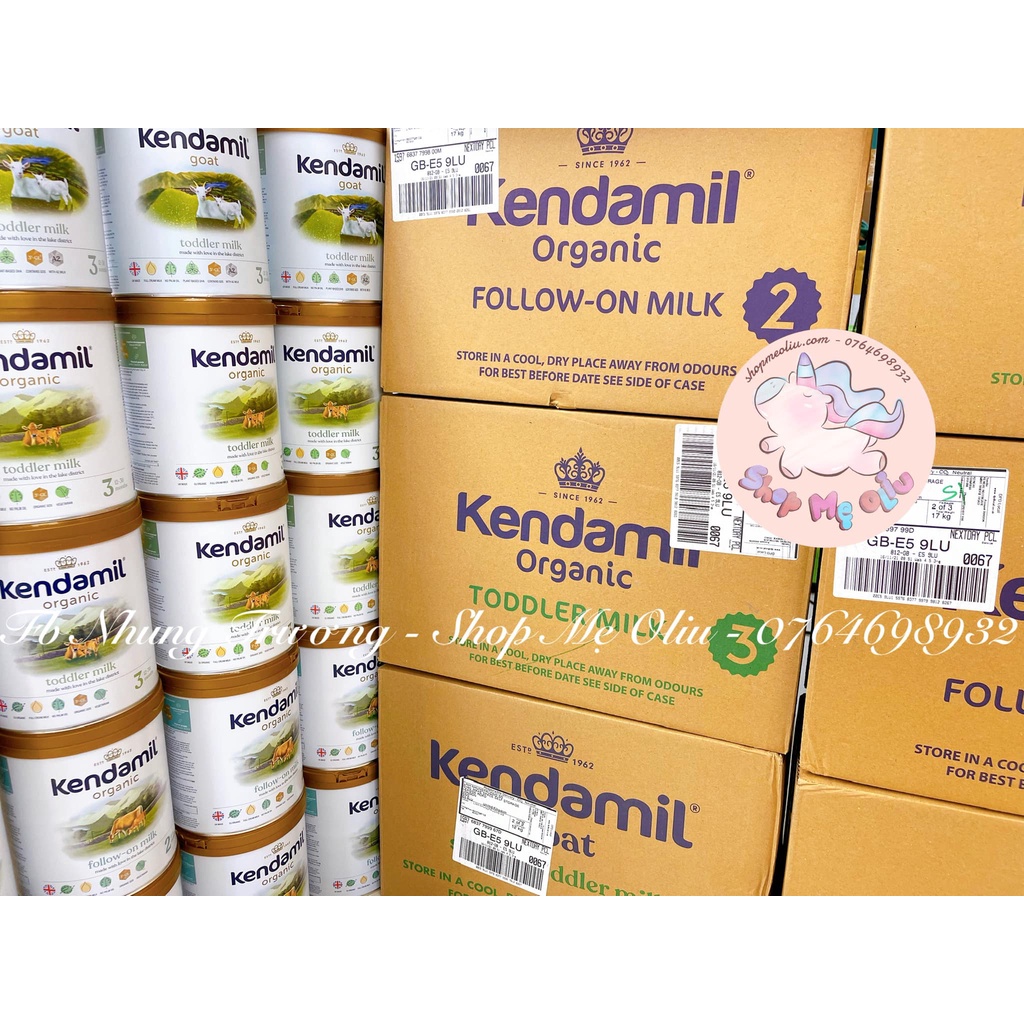 [Mẫu Mới] Sữa Kendamil Organic Số 1, 2 ,3 - Hộp 800g