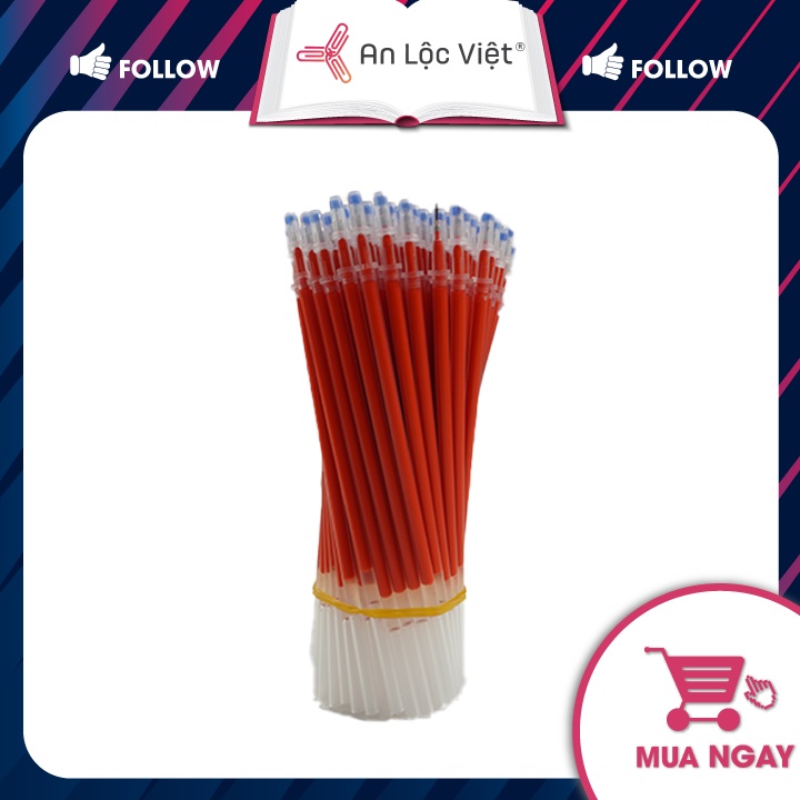 Ruột Bút Gel Nước 0.5mm Đầu Kim Màu Xanh - Đỏ - Đen