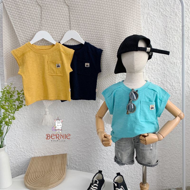 ÁO PHÔNG SÁT NÁCH CHẤT COTTON XƯỚC CHO BÉ TRAI 1 ĐẾN 6 TUỔI