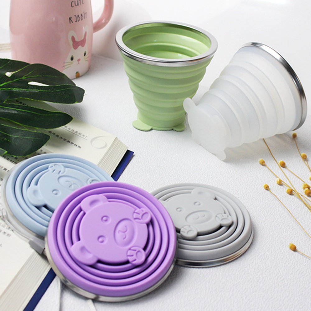 Cốc uống nước silicone có thể xếp gọn tiện dụng
