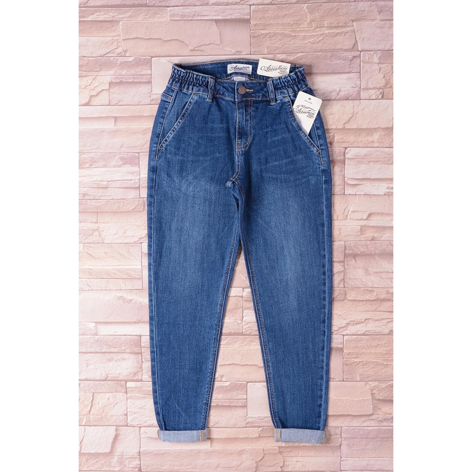 Quần Jean Trơn lưng thun phối nút 9 tấc - 044Abbianca | BigBuy360 - bigbuy360.vn