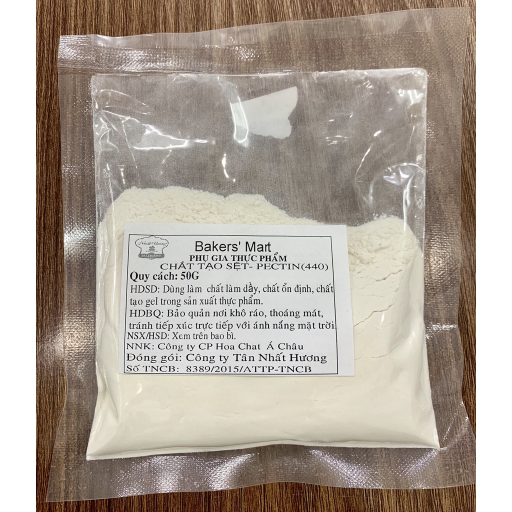 Bột Pectin 440 gói 50gr làm dầy, ổn định, chất tạo gel trong sản xuất thực phẩm