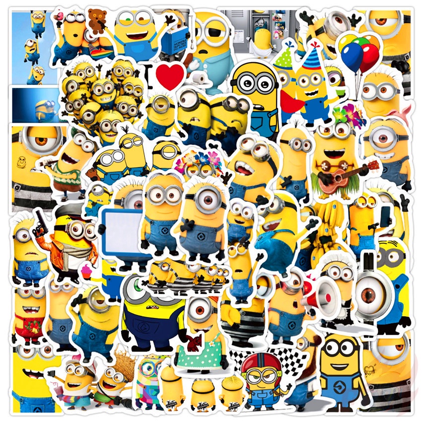 50 Cái / Bộ ❉ Hình Dán Minions ❉ Sticker Dán Tường Chống Thấm Nước Họa Tiết Doodle Hợp Thời Trang