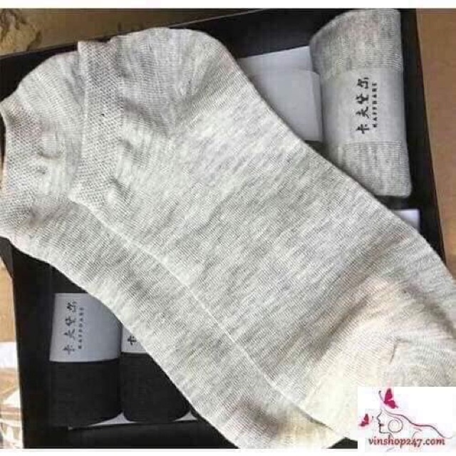 Hộp 10 đôi tất/vớ sợi tre công nghệ nano khử mùi, chống thối hiệu quả để dùng hoặc làm quà tặng
