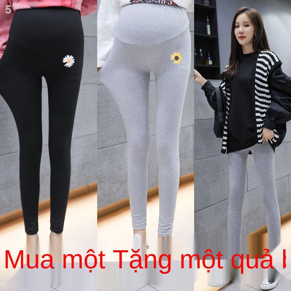 > Quần tất mỏng dành cho bà bầu vào mùa xuân và hè chín điểm mỏng, ngắn cắt cúp của phụ nững thai, có size