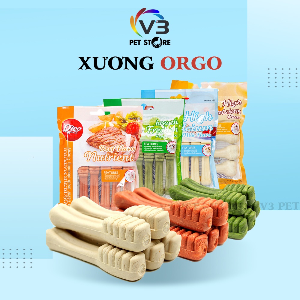 Xương Gặm Orgo Sạch Răng-Thơm Miệng, Bổ Sung Canxi Cho Chó