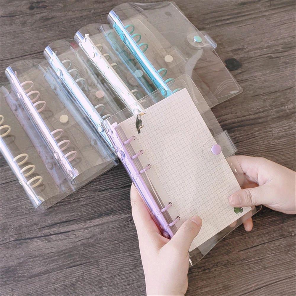 Vỏ Bọc Sổ Tay Nhật Ký Bằng PVC Mềm Chống Thấm Nước Màu Hồng / Xanh Dương