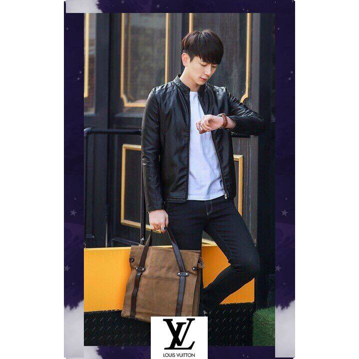 Áo Da Nam Thời Trang Cao Cấp Không Bong Tróc Nổ áo da nam thật hà nội