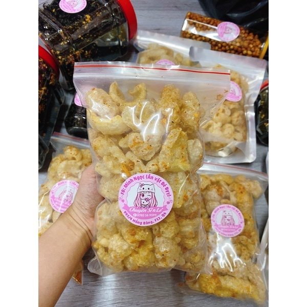 Da Heo Chiên Giòn Lắc Tỏi Túi Zip Trung