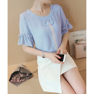 ÁO CỔ LÃNH TỤ TAY PHỐI BÈO - A08616070