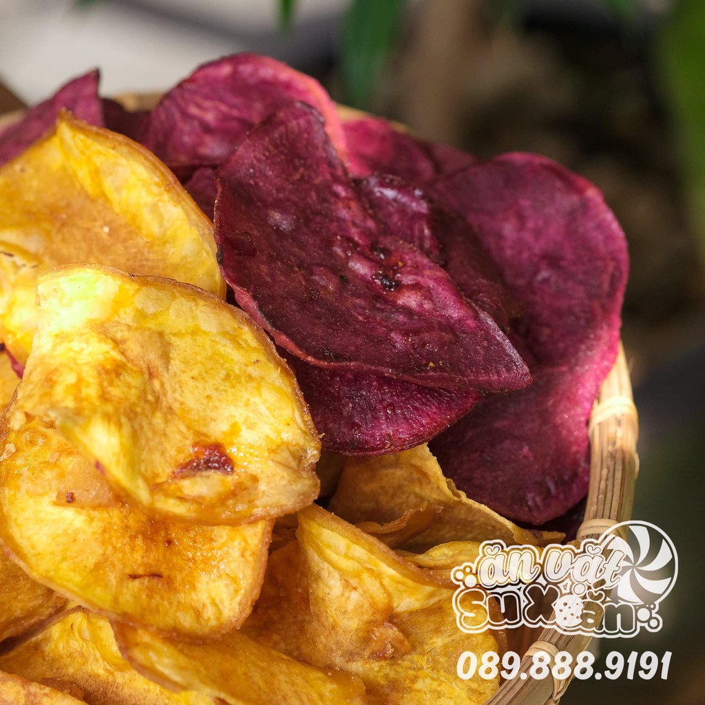 Snack giảm cân khoai lang sấy Ăn Vặt Su Xoắn