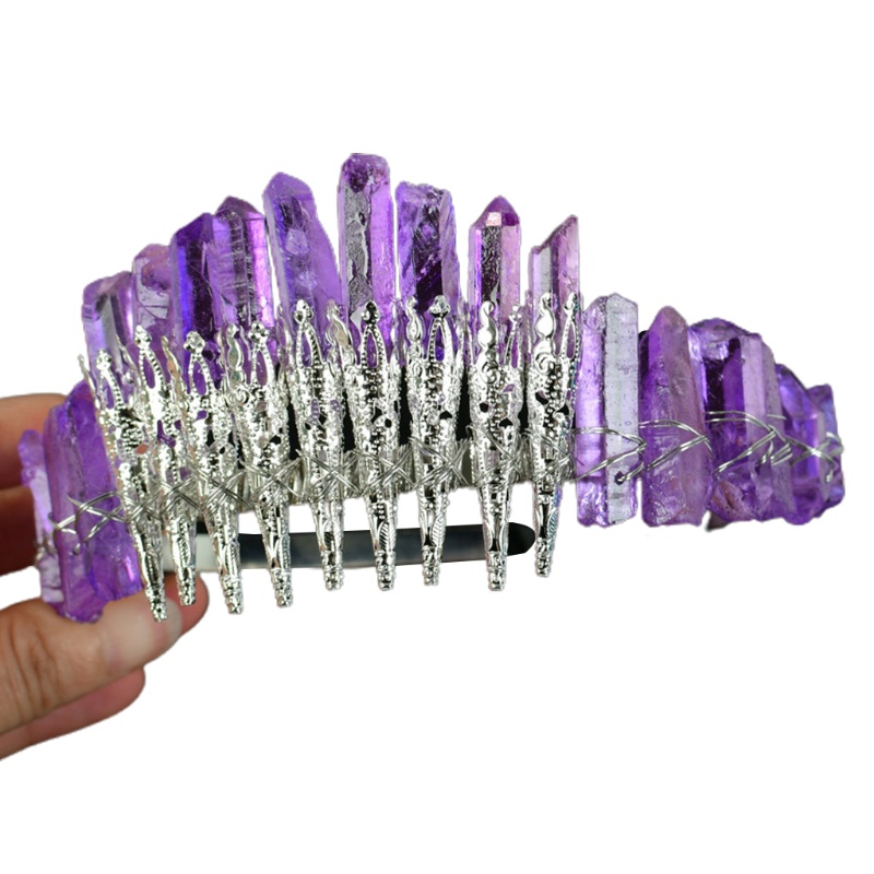 Vương Miện Cài Tóc Đính Pha Lê Handmade Cho Cô Dâu