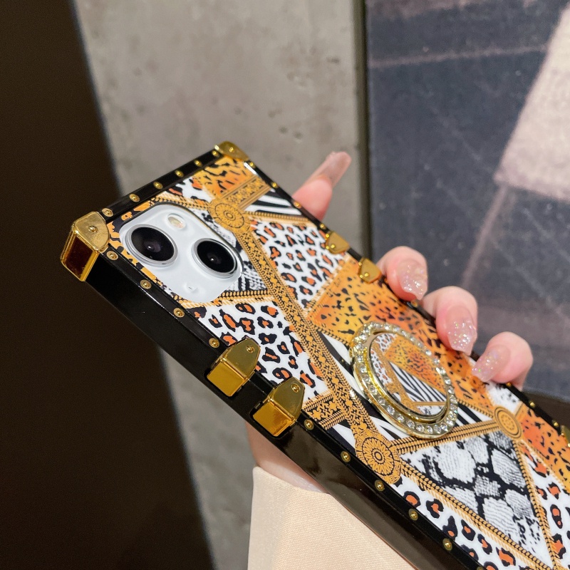 Ốp Điện Thoại Vuông Họa Tiết Da Báo Cho Samsung Galaxy m13 f62 m62 M53 M33 M23 F23 A03S CORE M52 A02S F22 M32 4G F52 5G