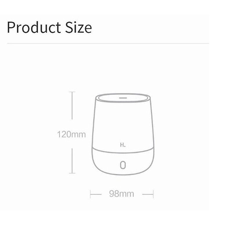 Máy xông tinh dầu, phun sương tạo ẩm Mini Xiaomi HL (120ml) tích hợp đèn LED 7 màu