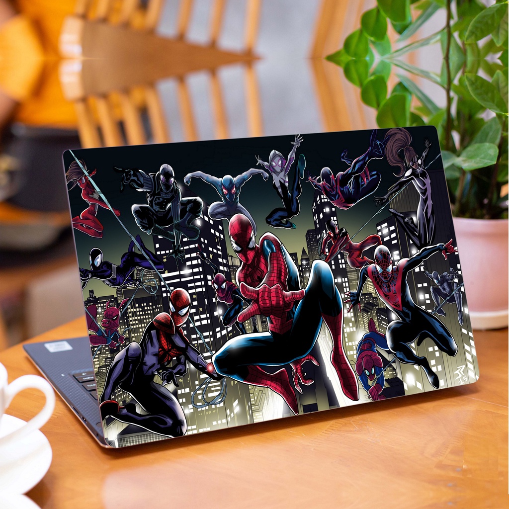 Skin Laptop In Hình Spider Verse Avenger Dành Cho Các Dòng Máy Dell Hp Asus Msi Acer Lenovo Macbook Theo Yêu Cầu