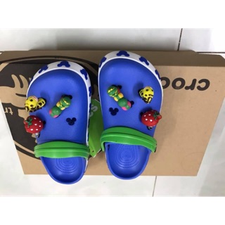 Dép sục Crocs-viền mickey xanh dương