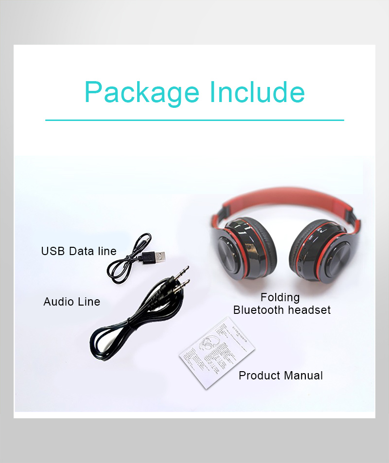 Tai Nghe Bluetooth 5.0 KEBIDUMEI B39 Không Dây Có Thể Gập Lại Với Mic Hỗ Trợ Thẻ TF