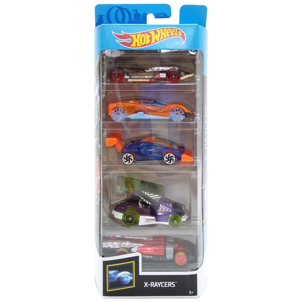Bộ 5 Siêu Xe Hot Wheels 1806H - X-RAYCERS (Mẫu Sản Phẩm Bên Trong Là Ngẫu Nhiên)