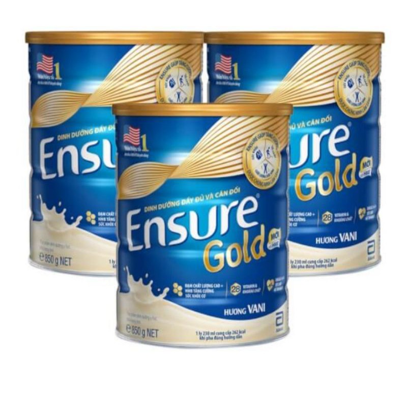 Sữa bột Ensure gold vani ít ngọt 850g