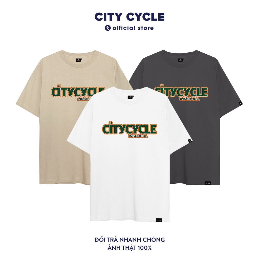 Áo thun local brand In School City Cycle cotton form rộng nam nữ oversize unisexin hình