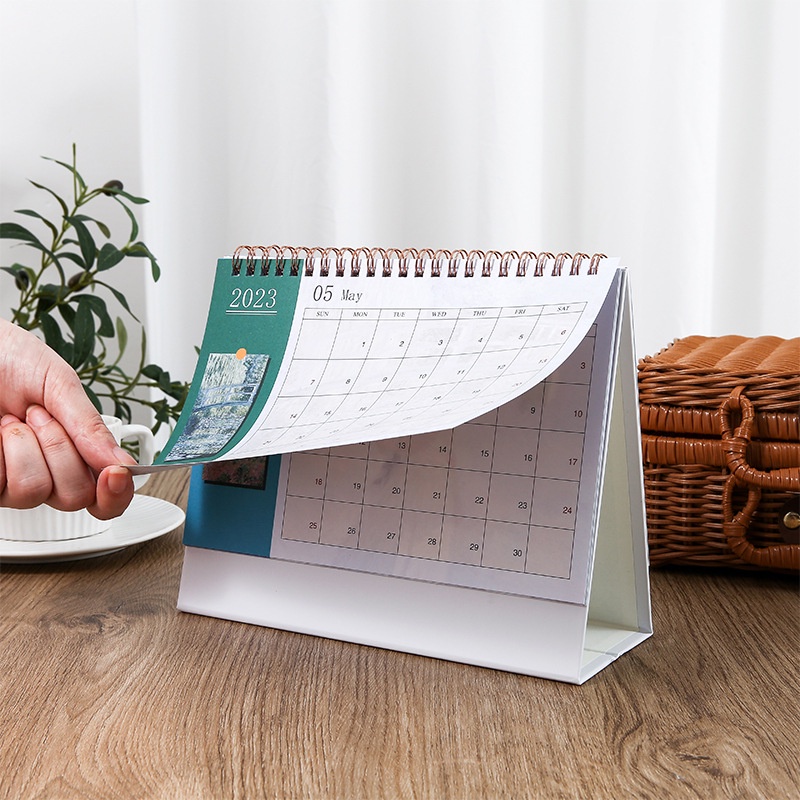 Lịch Năm 2023 Để Bàn Phong Cách Vintage Và Note Ghi Chú Tiện Lợi