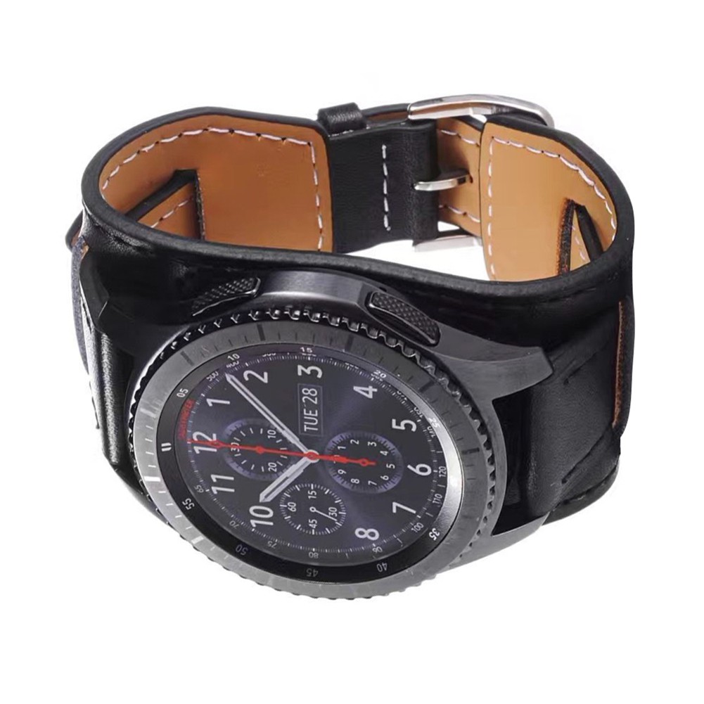 Replacement Genuine Leather Watch Band Bracelet for Samsung Gear S3 Frontier