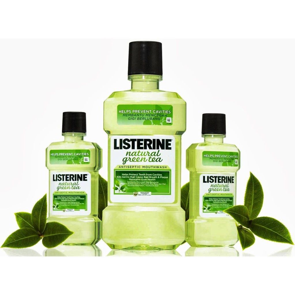 Nước súc miệng ngừa sâu răng Listerine natural greentea trà xanh 750ml