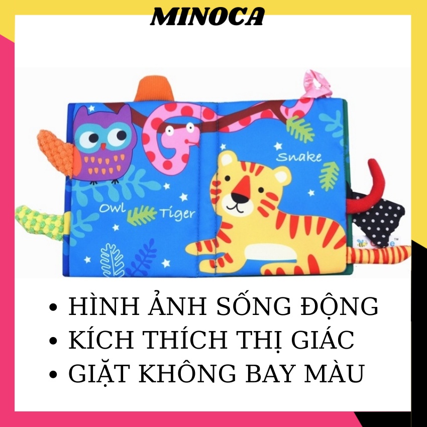 Sách Vải Đồ Chơi Cho Bé Sơ Sinh Phát Triển Giác Quan, Kích Thích Thị Giác