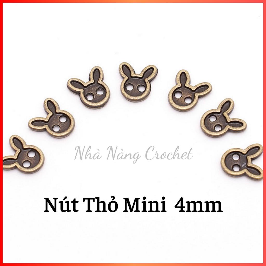Nút Áo Thỏ Siêu Nhỏ 4mm May Trang Phục Phụ Kiện Búp Bê OB11 BJD