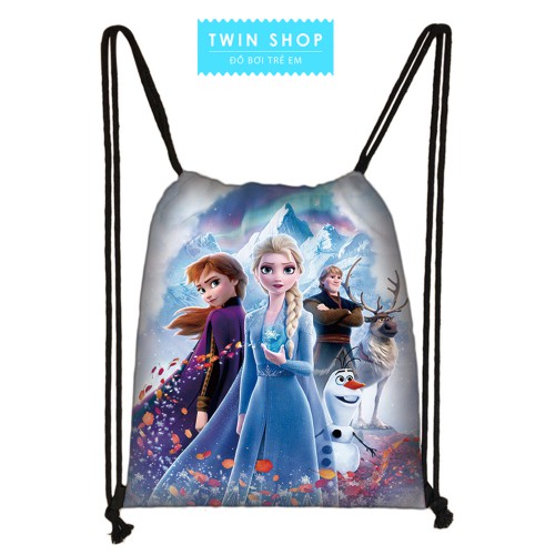 Balo Dây Rút Bơi Lội In Hình Theo Bộ Sưu Tập Hoạt Hình Dễ Thương FROZEN, AMONG US