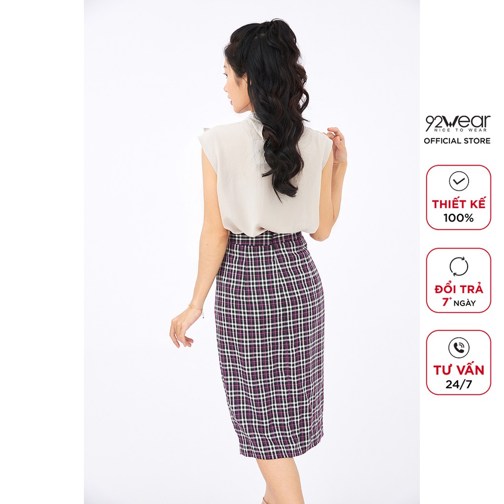 Chân váy ulzzang 92WEAR thiết kế dài rút nhún một bên JDA1724 | BigBuy360 - bigbuy360.vn