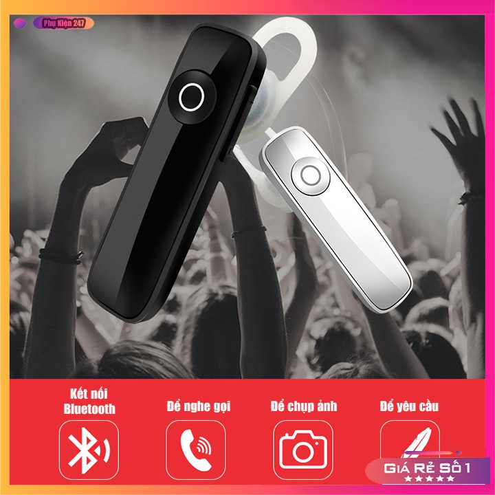 Tai Nghe Bluetooth Mini💥BH 1 Năm💥Tai Nghe Không Dây M165 Hàng Chất Lượng Cao Cách Âm, Kháng Nước Cực tốt