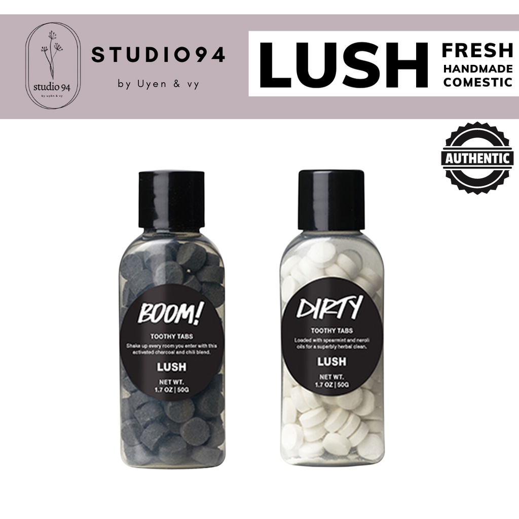 Viên đánh trắng răng Lush - Boom, Dirty - Toothy Tabs