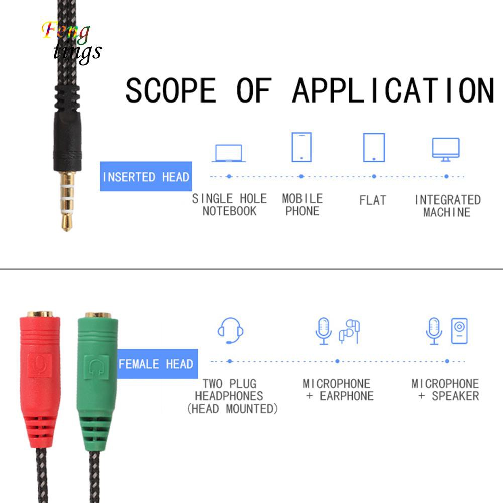Dây chia đầu âm thanh chuẩn 3.5mm