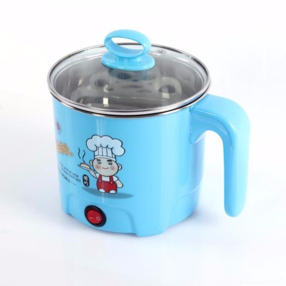 Nồi lẩu điện - Ca Mì Mini Đa Năng 1,8L Có Kèm Khay Hấp