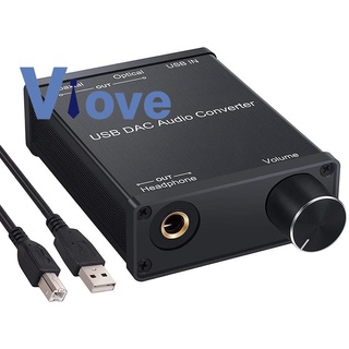  Bộ chuyển đổi âm thanh từ USB sang Coaxial S PDIF Optical 3.5mm 6.3mm  