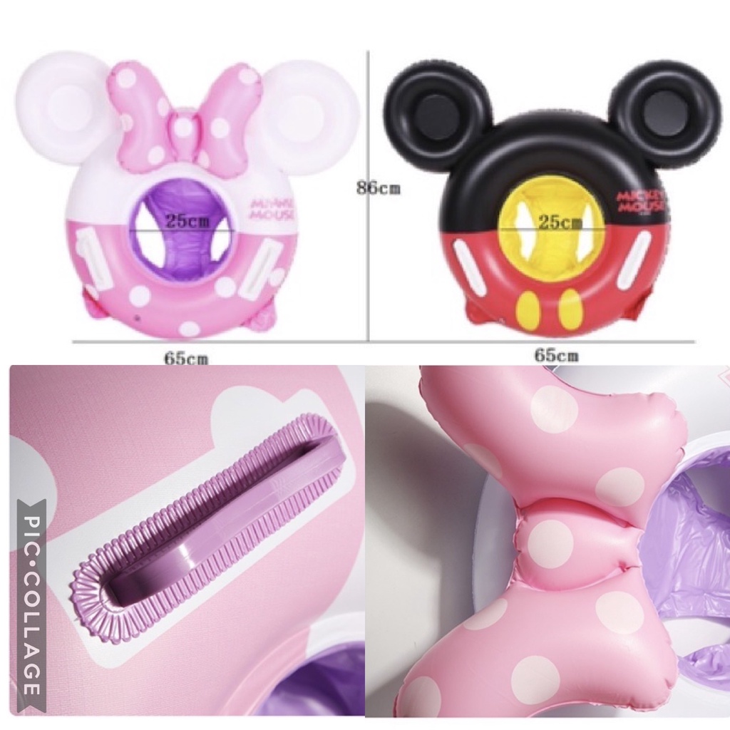 Phao bơi xỏ chân chống lật cho bé, phao ngồi hình Mickey - Minnie - Tên Lửa - Tiên Cá