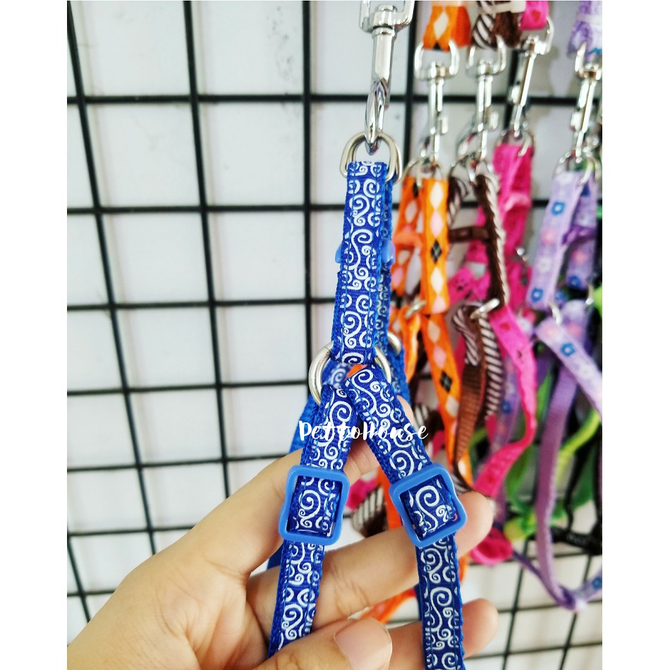 Đai yếm đeo người kèm dây dắt cho chó mèo dưới 3kg size 1.0cm